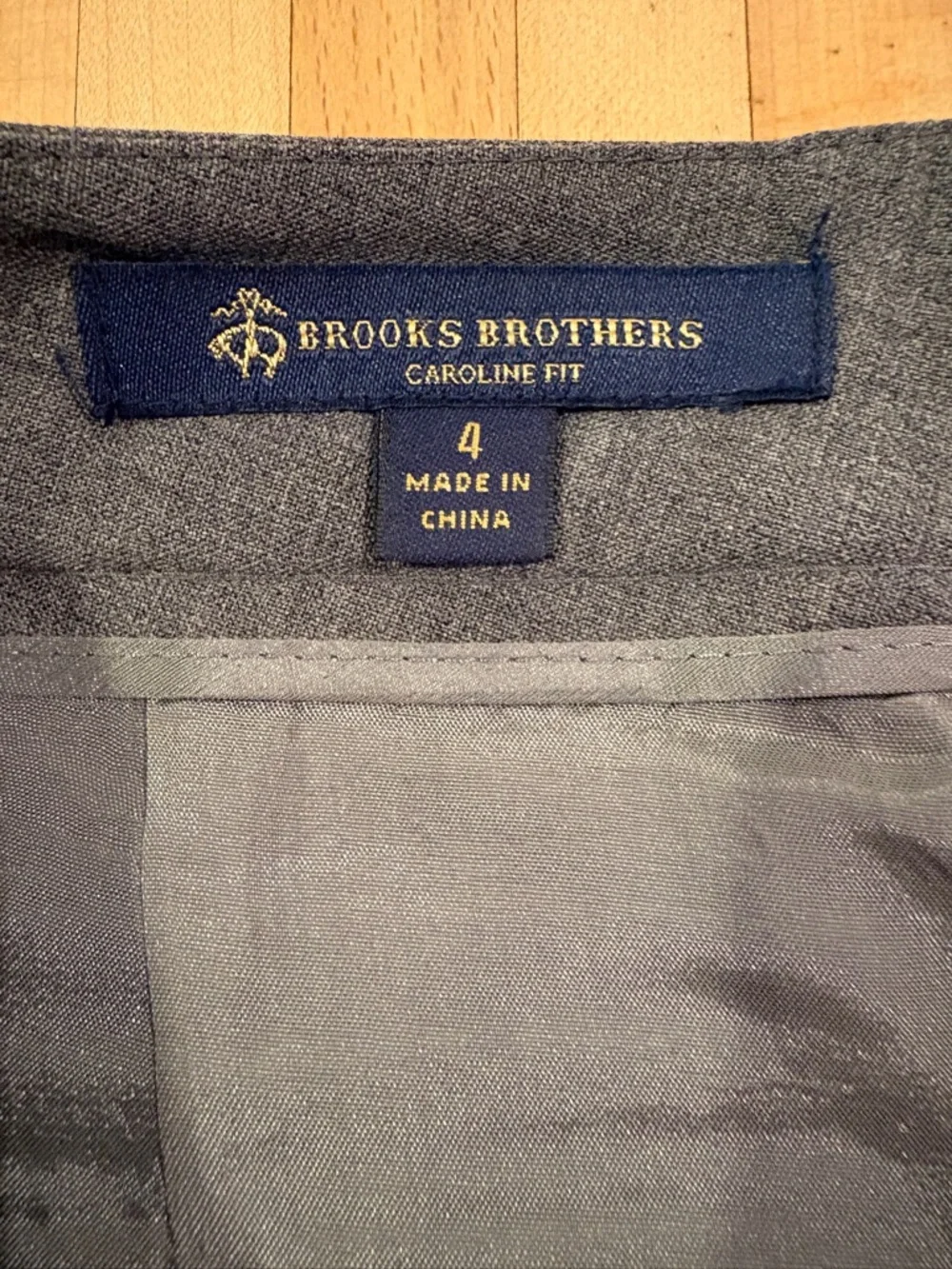 Brooks Brothers Caroline Fit Trousers Pants Gray Wool Lightweight Office - Picture 4 of 10
